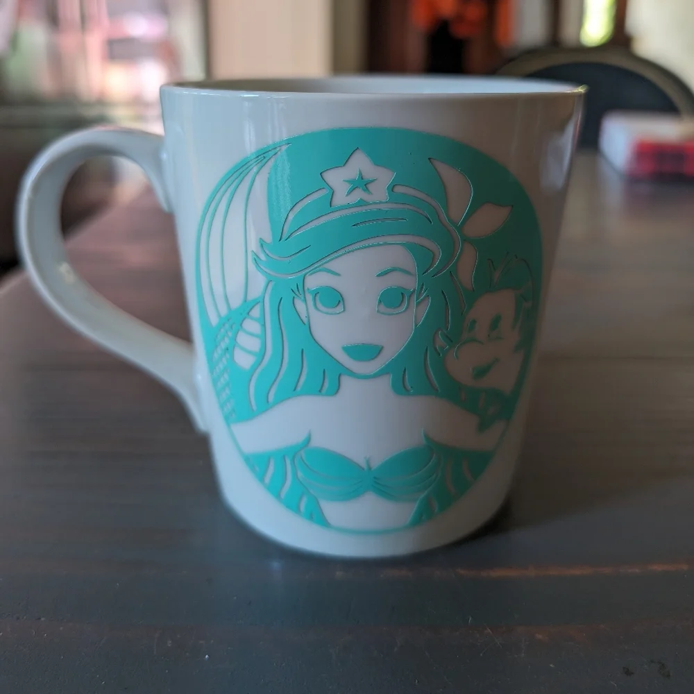 Crate&Barrel Ariel and Flounder mug